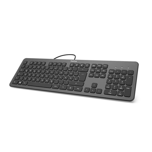 Hama Tastatur 182652 Tastatur KC-700 - Anthrazit-Schwarz