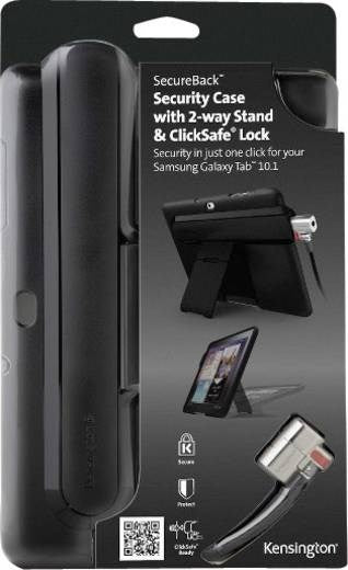 Kensington SecureBack mit 2-Wege Standfunktion & Clicksafe Schloss für Samsung Galaxy Tab - Schwarz - Retoure