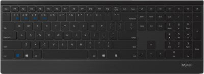 Rapoo Kabellose Touch-Tastatur E9500M Multi-mode Ultra-Slim - Schwarz - Retoure