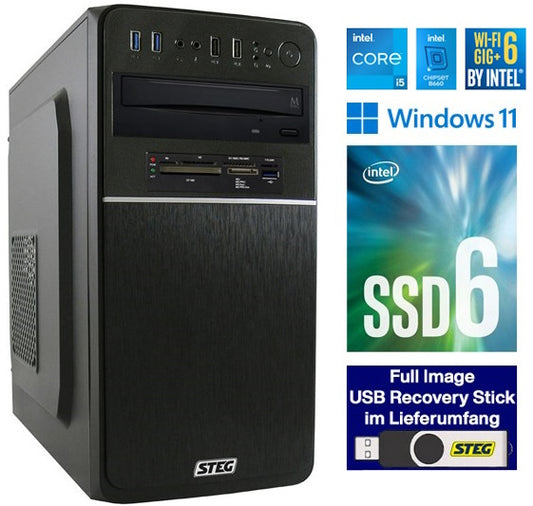 STEG PC Home Station 30 VI (CH, i5, 8GB, 512GB SSD, Intel UHD, W11H)