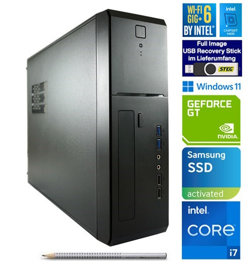 STEG PC Professional 70 VI NO ODD (CH, i7, 16GB, 500GB SSD, Nvidia GT 1030, W10P)