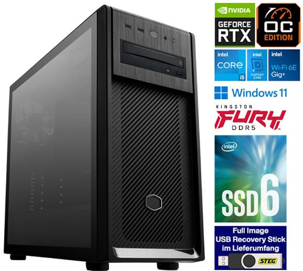 STEG PC Easy Gaming 50 VI (CH, i5KF, 16GB, 1TB SSD, 2TB HDD, RTX 3070, W11H)