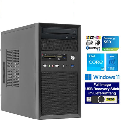 STEG PC Office Station 30 V (CH, i3, 8GB, 500GB SSD, Intel UHD, W11P)