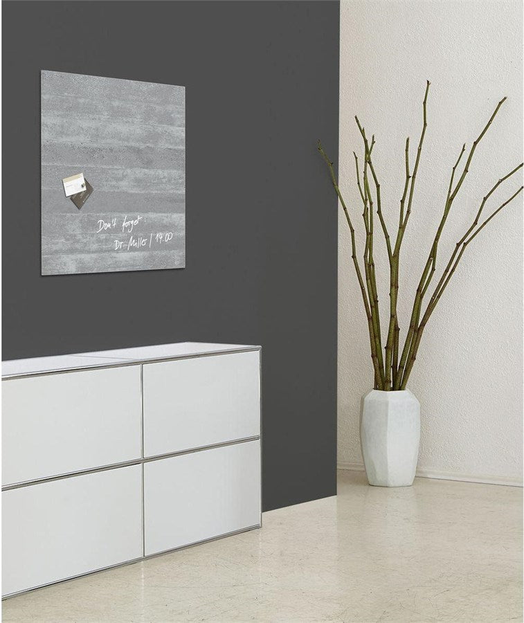 Sigel Magnethaftendes Glassboard artverum 48 cm x 48 cm, Grau - Retoure