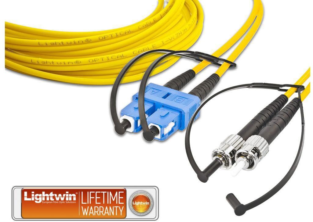 Lightwin LWL-Patchkabel SC-ST, Singelmode, Duplex, 2m - Retoure