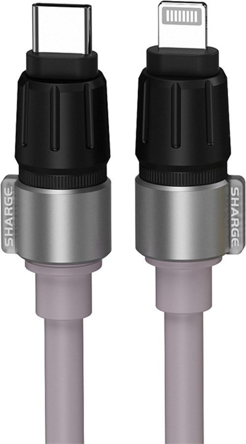 SharGeek USB Typ-C male - Lightning male, 30W, violett, 1,2m - Retoure