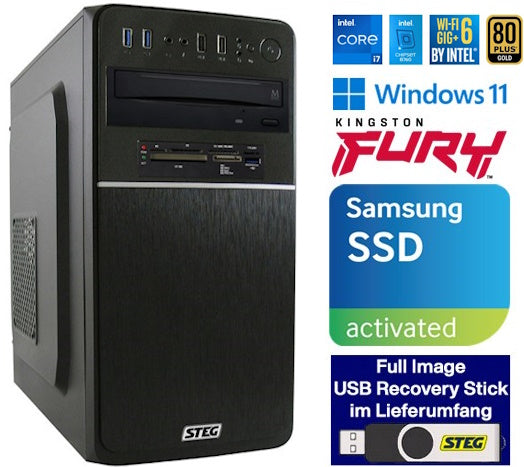 STEG PC Home Station 70 VII (CH, i7, 16GB, 1TB SSD, Intel UHD, W11H)