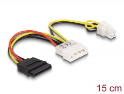 Delock Stromkabel Molex - 4Pin/SATA 15 cm