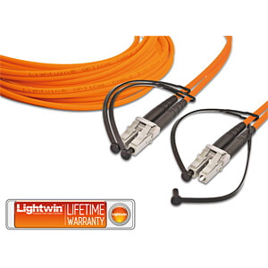 Lightwin LWL-Kabel, LC/LC, Duplex, MMF, OM2, orange - 5m