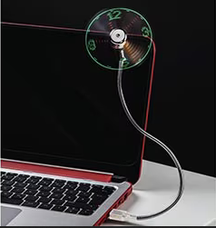 Hama USB-Ventilator mit Uhrzeitanzeige