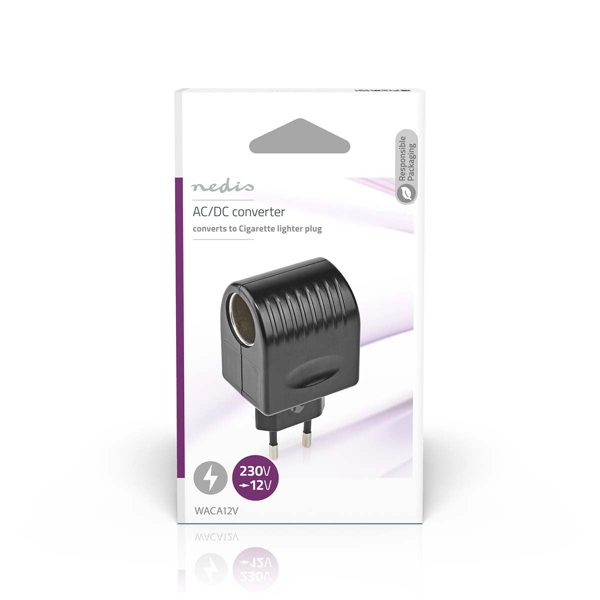 Nedis Steckdosen Adapter | Euro / Typ C (CEE 7/16) | 100 - 240 V AC 50/60 Hz | 12 V DC | 6 W | Netzstromve