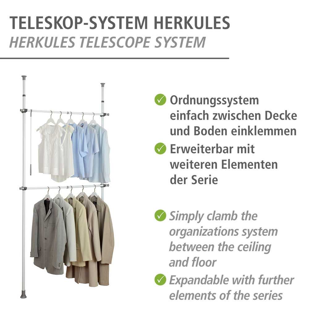 Wenko Teleskop-Garderobensystem Herkules Basic