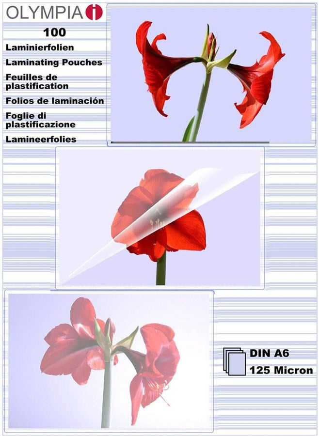 Olympia Laminierfolie A6,125 µm, 100 Stück, Glänzend