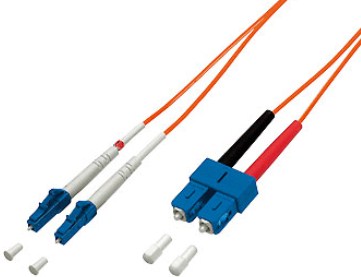 Equip LWL-Kabel, LC/SC, Duplex, MMF, OM2, orange - 1m