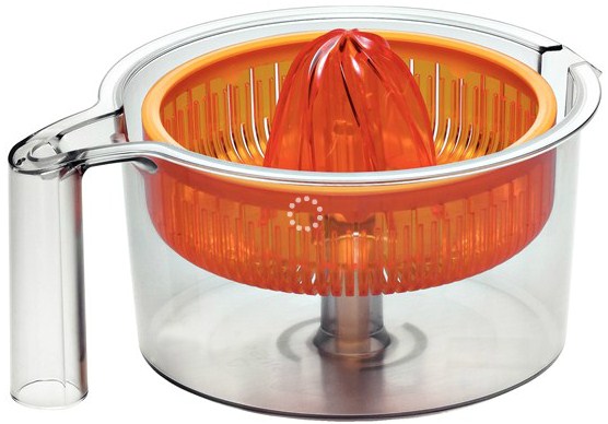 Bosch Zitruspresse transparent mit orangem Presskegel