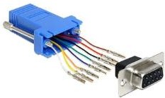 Delock RJ-45 zu RS232 DB9 Montagesatz inkl. Anleitung, Pins individuell schaltbar