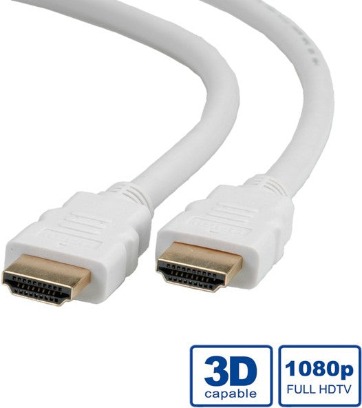 Roline HDMI High Speed Kabel mit Ethernet 2m - weiss