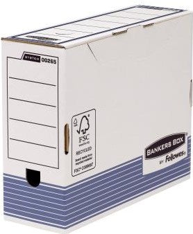 Fellowes R-Kive Prima Archivschachtel 10 Stk., blau/weiss, 328 x 111 x 264 mm