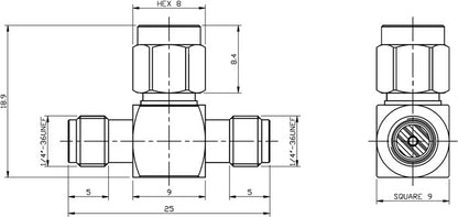 Delock Antennenadapter T-Stück: SMA-Stecker zu 2x SMA-Buchse