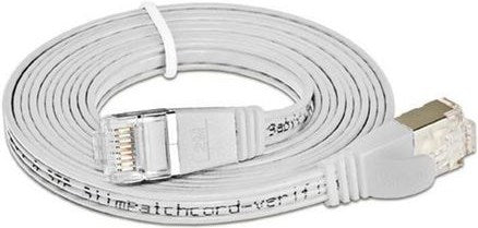 Triotronik Slim Patchkabel: STP, 0.10m, weiss Cat.6, AWG36, Klinkenschutz, Längenaufdruck