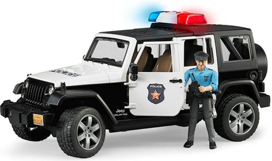 Bruder Jeep Wrangler Unlimited Rubicon Polizeifahrzeug mit Polizist und Ausstattung