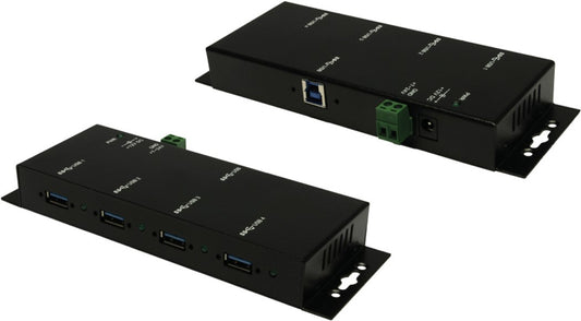 Exsys EX-1183HMVS 4 Port USB 3.2 Gen1 Metall Hub mit 1,5A schwarz