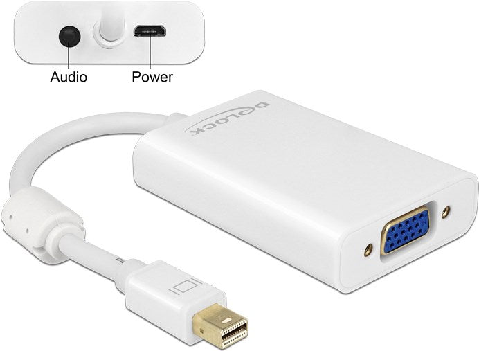 Delock Adapter mini DP zu VGA - weiss