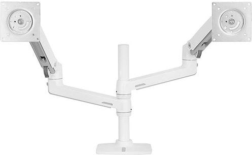 Ergotron LX Dual Stacking Arm Tischhalterung - weiss/silber