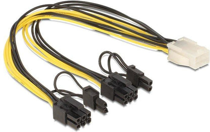 Delock Kabel PCI Express Stromversorgung 6 Pin Buchse > 2 x 8 Pin Stecker