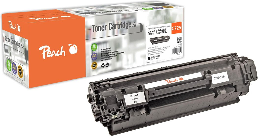 Peach Toner Canon CRG-725 Black