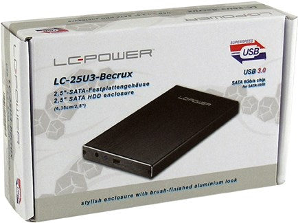 LC-Power LC-25U3-Becrux - 2.5" - USB 3.0 - SATA - schwarz