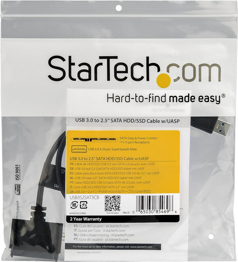 StarTech SATA auf USB Kabel - USB 3.0 auf 2.5" SATA III Festplatten Adapter