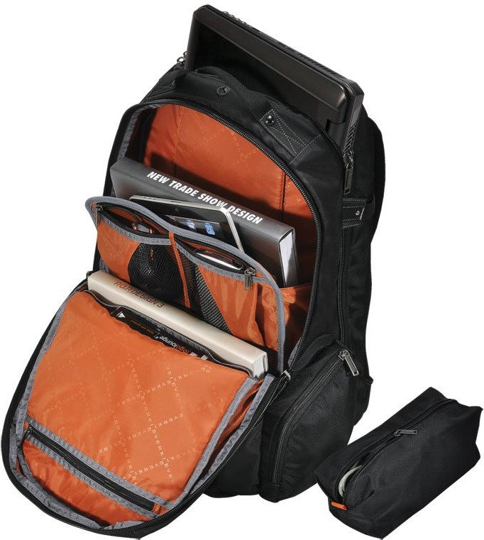 Everki Titan XXL Laptop Backpack - schwarz/orange