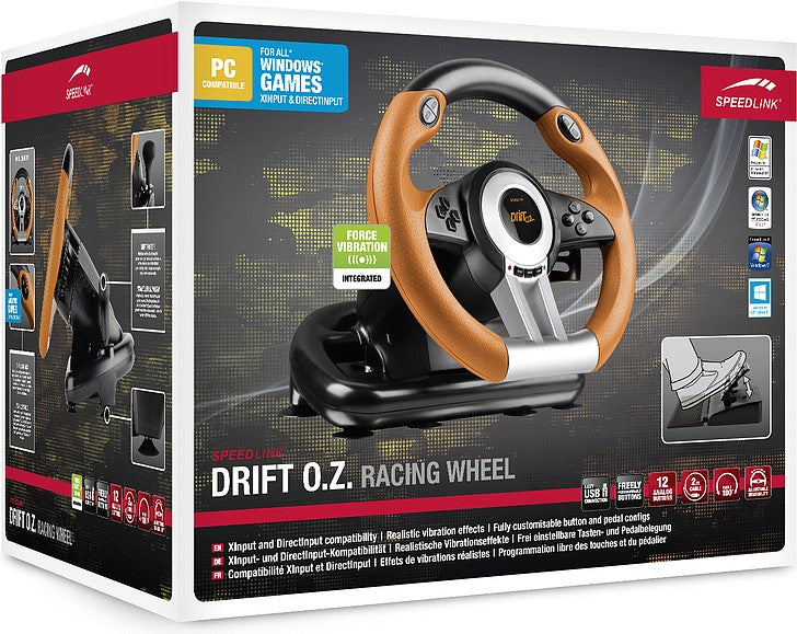 Speedlink Drift O.Z. Racing Wheel PC - schwarz/orange