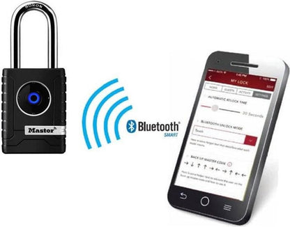 Master Lock Vorhängeschloss Bluetooth Schwarz/Silber