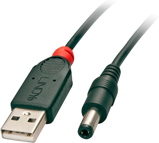Lindy Adapterkabel USB A St - DC 5,5/2,1mm St