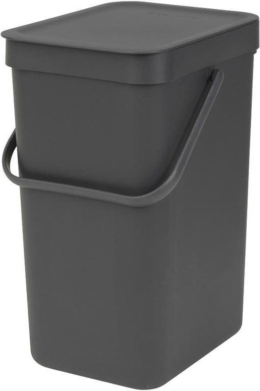 Brabantia Recyclingbehälter Sort & Go 12 l, Dunkelgrau