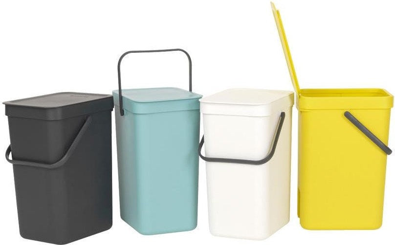 Brabantia Recyclingbehälter Sort & Go 12 l, Dunkelgrau