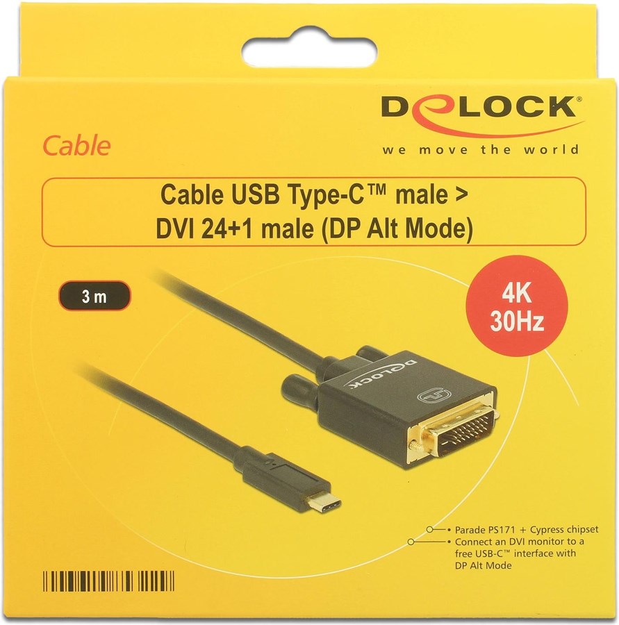 Delock Kabel 4K USB Type-C - DVI-D, 3 m