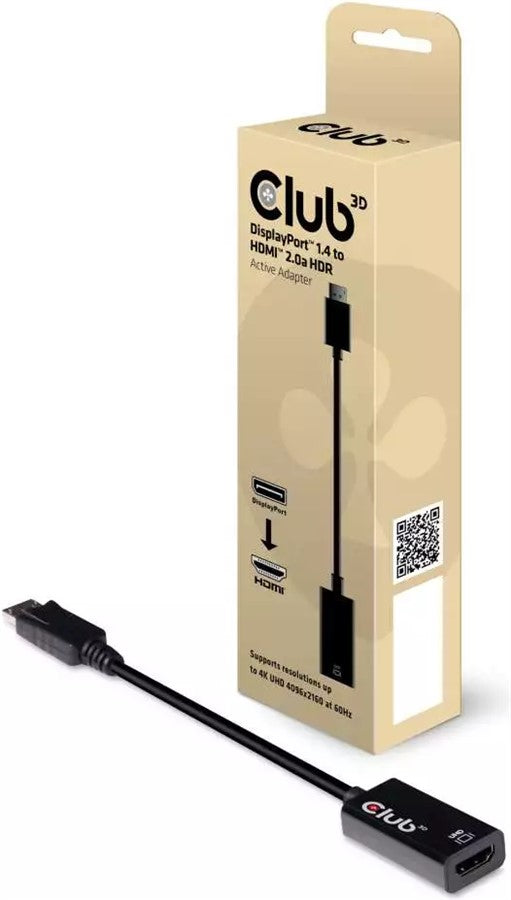 Club3D DisplayPort 1.4 auf HDMI 2.0a HDR Aktiver Adapter