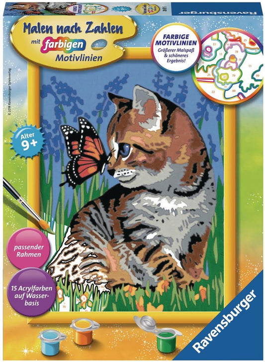 Ravensburger Malset Malen nach Zahlen - Katze mit Schmetterling