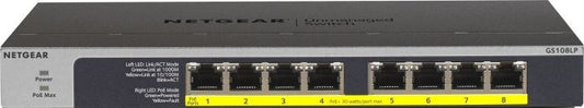 Netgear GS108LP ProSafe (8-Port Gigabit, 60,5W PoE+)