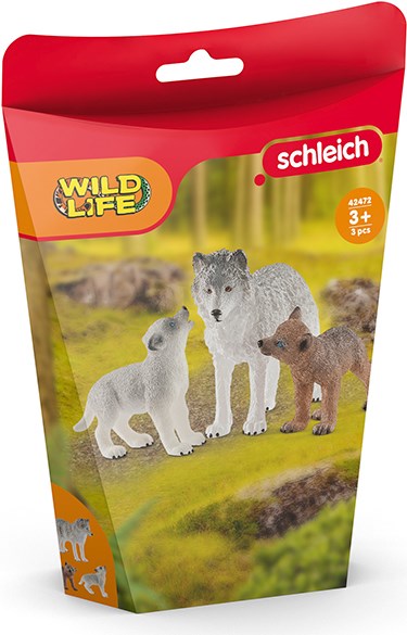 Schleich Wolfsmutter mit Welpen