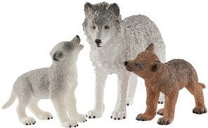 Schleich Wolfsmutter mit Welpen