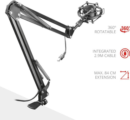 Trust GXT 253 Emita Streaming Mikrofon Arm