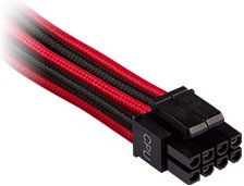 Corsair Premium-EPS12V/ATX12V-Kabel Typ 4 Gen 4 mit Einzelummantelung - rot/schwarz