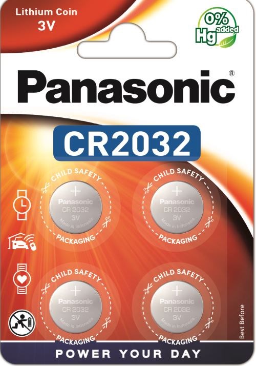 Panasonic Knopfzelle CR2032 - 4-Pack
