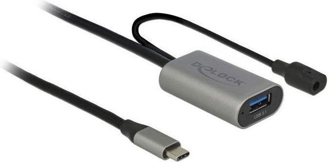 Delock USB 3.2, C-A aktives Verlängerungskabel, DC, 5m