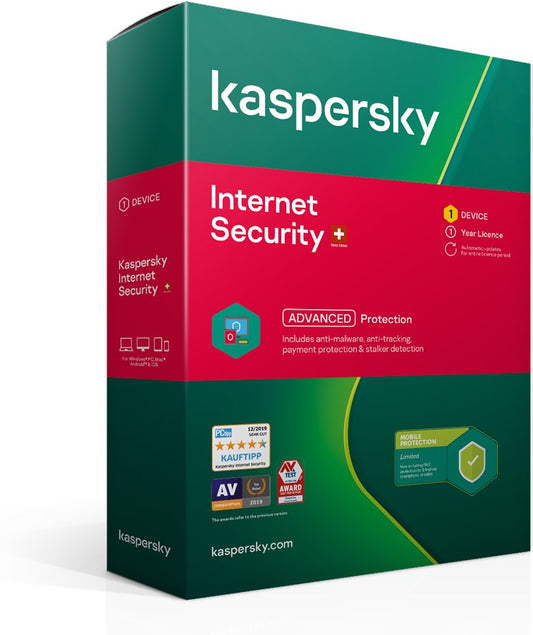 Kaspersky Internet Security (1 Jahr, Swiss Edition, DE/FR/IT)