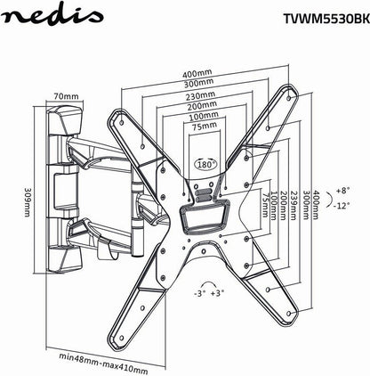 Nedis Vollbewegliche-TV-Wandhalterung, 26-42"